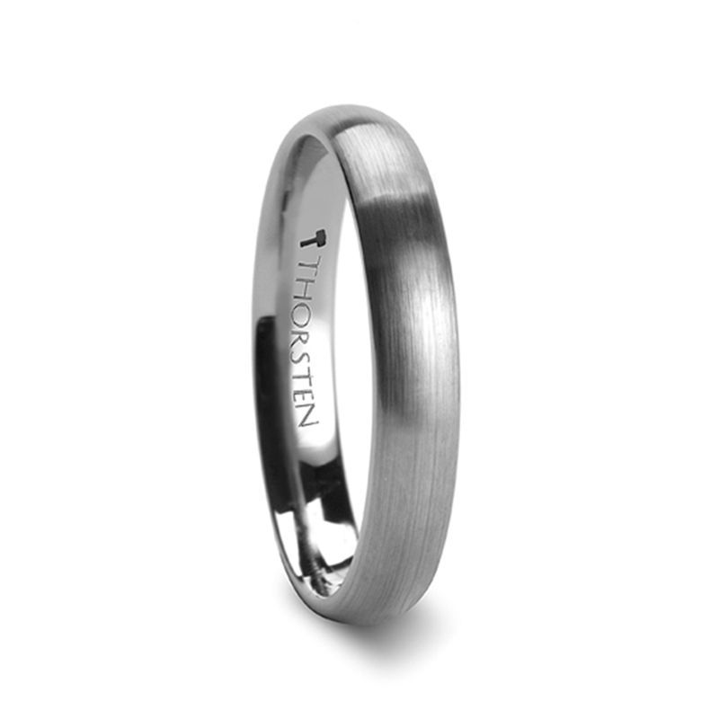 PERSEUS Domed with Brushed Finish Tungsten Band - 4mm – DELLAFORA