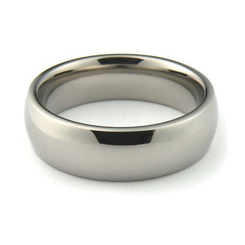 Titanium 6mm half round comfort fit wedding band