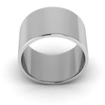 10K White Gold 12mm flat wedding band - DELLAFORA