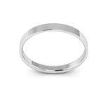 10K White Gold 2.5mm extra light flat comfort fit wedding bands - DELLAFORA