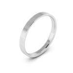 10K White Gold 2.5mm extra light flat comfort fit wedding bands - DELLAFORA