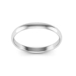 10K White Gold 2.5mm extra light half round comfort fit wedding bands - DELLAFORA