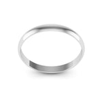 10K White Gold 2.5mm extra light half round wedding bands - DELLAFORA