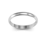 10K White Gold 2.5mm half round wedding band - DELLAFORA