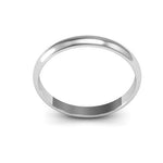 10K White Gold 2.5mm half round wedding band - DELLAFORA