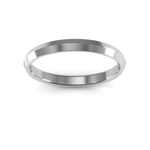 10K White Gold 2.5mm knife edge comfort fit wedding band - DELLAFORA