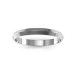 10K White Gold 2.5mm knife edge wedding band - DELLAFORA