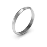 10K White Gold 2.5mm knife edge wedding band - DELLAFORA