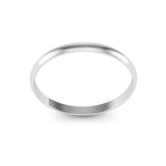 10K White Gold 2mm extra light half round wedding bands - DELLAFORA