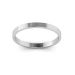 10K White Gold 2mm flat wedding band - DELLAFORA