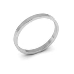 10K White Gold 2mm flat wedding band - DELLAFORA