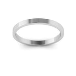 10K White Gold 2mm flat wedding band - DELLAFORA