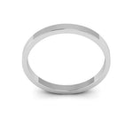 10K White Gold 2mm flat wedding band - DELLAFORA