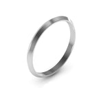 10K White Gold 2mm knife edge wedding band - DELLAFORA