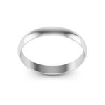 10K White Gold 3mm extra light half round wedding bands - DELLAFORA