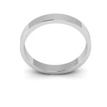 10K White Gold 3mm flat wedding band - DELLAFORA