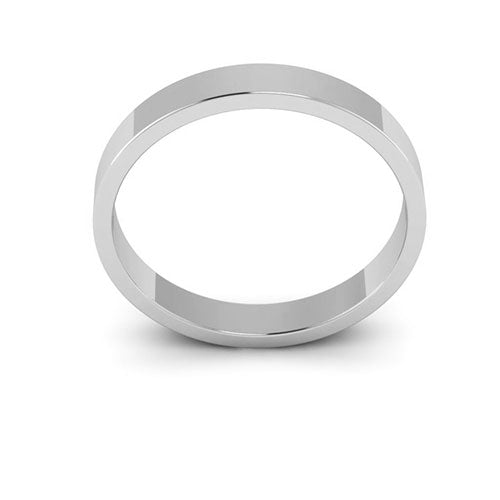 10K White Gold 3mm flat wedding band - DELLAFORA