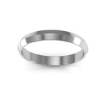 10K White Gold 3mm knife edge wedding band - DELLAFORA