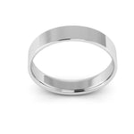 10K White Gold 4mm extra light flat comfort fit wedding bands - DELLAFORA