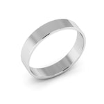 10K White Gold 4mm extra light flat wedding bands - DELLAFORA