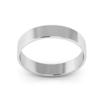 10K White Gold 4mm extra light flat wedding bands - DELLAFORA