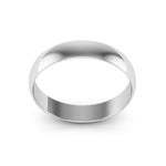 10K White Gold 4mm extra light half round wedding bands - DELLAFORA