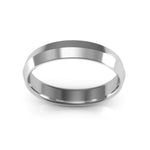 10K White Gold 4mm knife edge comfort fit wedding band - DELLAFORA