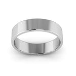 10K White Gold 5mm flat wedding band - DELLAFORA