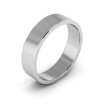 10K White Gold 5mm flat wedding band - DELLAFORA