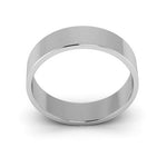 10K White Gold 5mm flat wedding band - DELLAFORA