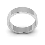 10K White Gold 5mm flat wedding band - DELLAFORA