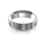 10K White Gold 5mm knife edge wedding band - DELLAFORA