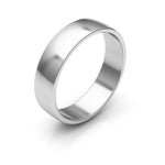 10K White Gold 5mm low dome wedding band - DELLAFORA