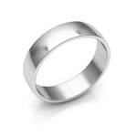 10K White Gold 5mm low dome wedding band - DELLAFORA