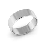 10K White Gold 6mm extra light flat wedding bands - DELLAFORA