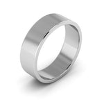 10K White Gold 6mm flat wedding band - DELLAFORA