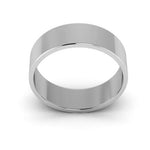 10K White Gold 6mm flat wedding band - DELLAFORA