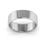 10K White Gold 6mm flat wedding band - DELLAFORA