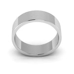 10K White Gold 6mm flat wedding band - DELLAFORA