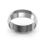 10K White Gold 6mm knife edge wedding band - DELLAFORA