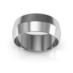 10K White Gold 8mm knife edge wedding band - DELLAFORA