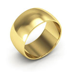 10K Yellow Gold 10mm half round wedding band - DELLAFORA