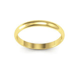 10K Yellow Gold 2.5mm half round wedding band - DELLAFORA