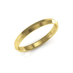 10K Yellow Gold 2.5mm knife edge comfort fit wedding band - DELLAFORA