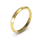 10K Yellow Gold 2.5mm knife edge comfort fit wedding band - DELLAFORA