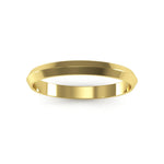 10K Yellow Gold 2.5mm knife edge wedding band - DELLAFORA