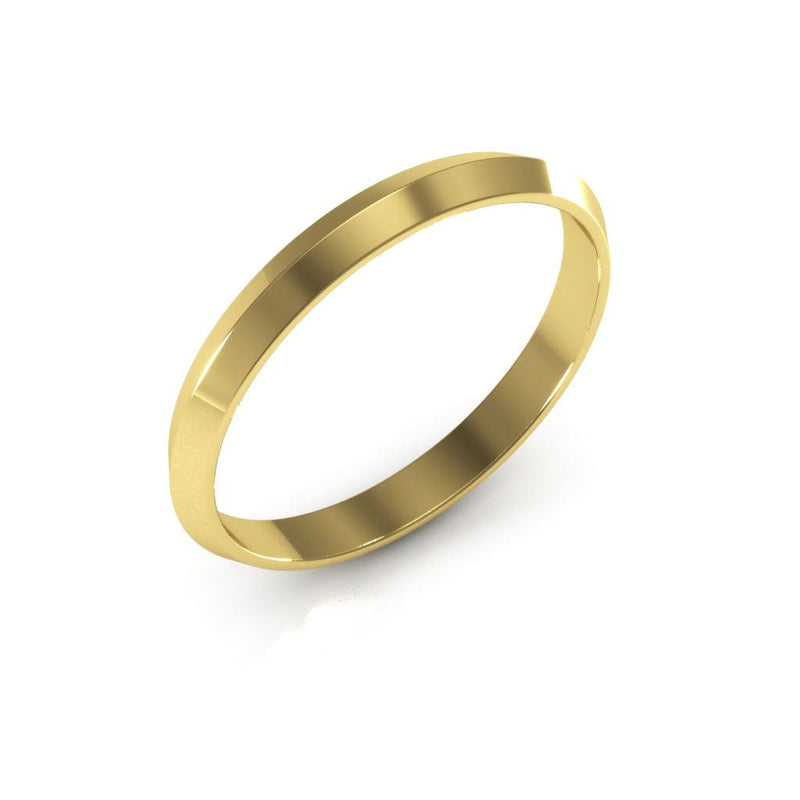 10K Yellow Gold 2.5mm knife edge wedding band - DELLAFORA