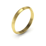 10K Yellow Gold 2.5mm knife edge wedding band - DELLAFORA