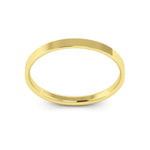 10K Yellow Gold 2mm extra light flat comfort fit wedding bands - DELLAFORA