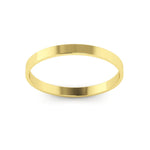 10K Yellow Gold 2mm extra light flat wedding bands - DELLAFORA